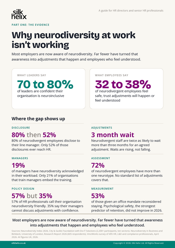 Page one of the guide, showing the 2026 evidence on the gap between leader confidence and employee experience